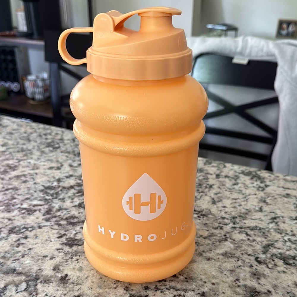 HydroJug Orange Water Bottle with White Logo
